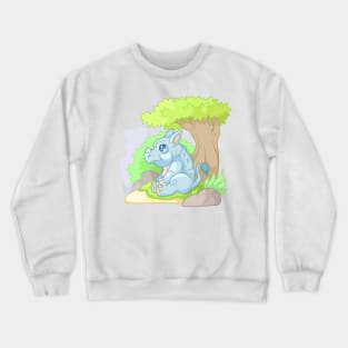 little cute rhino Crewneck Sweatshirt